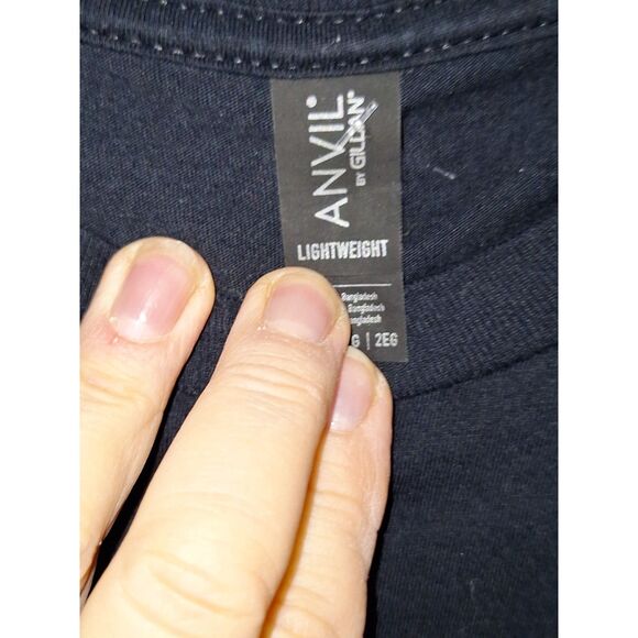 Artsy Anvil Lightweight Men's T-Shirt Black Ten Hun Graphic People Letters 2XL - Picture 5 of 9